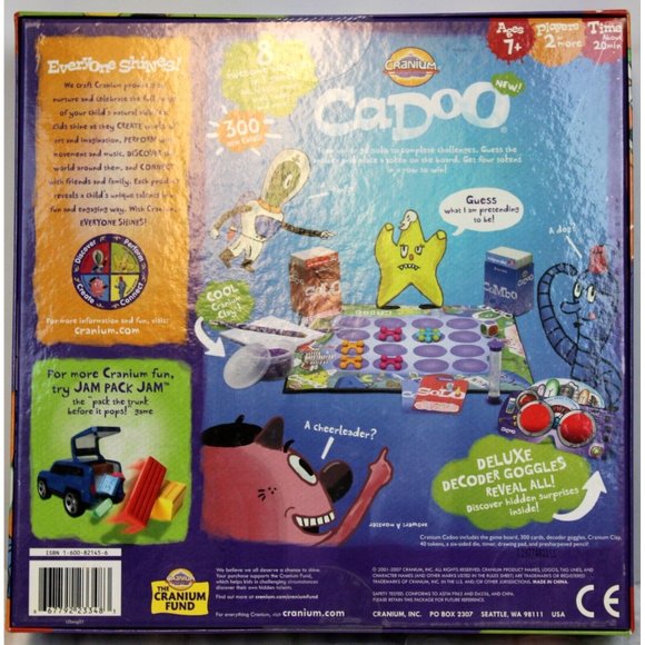 Cranium Cadoo Board Game Cards Goggles Clay Puzzles Acting Code Cracking Kids - Picture 4 of 6